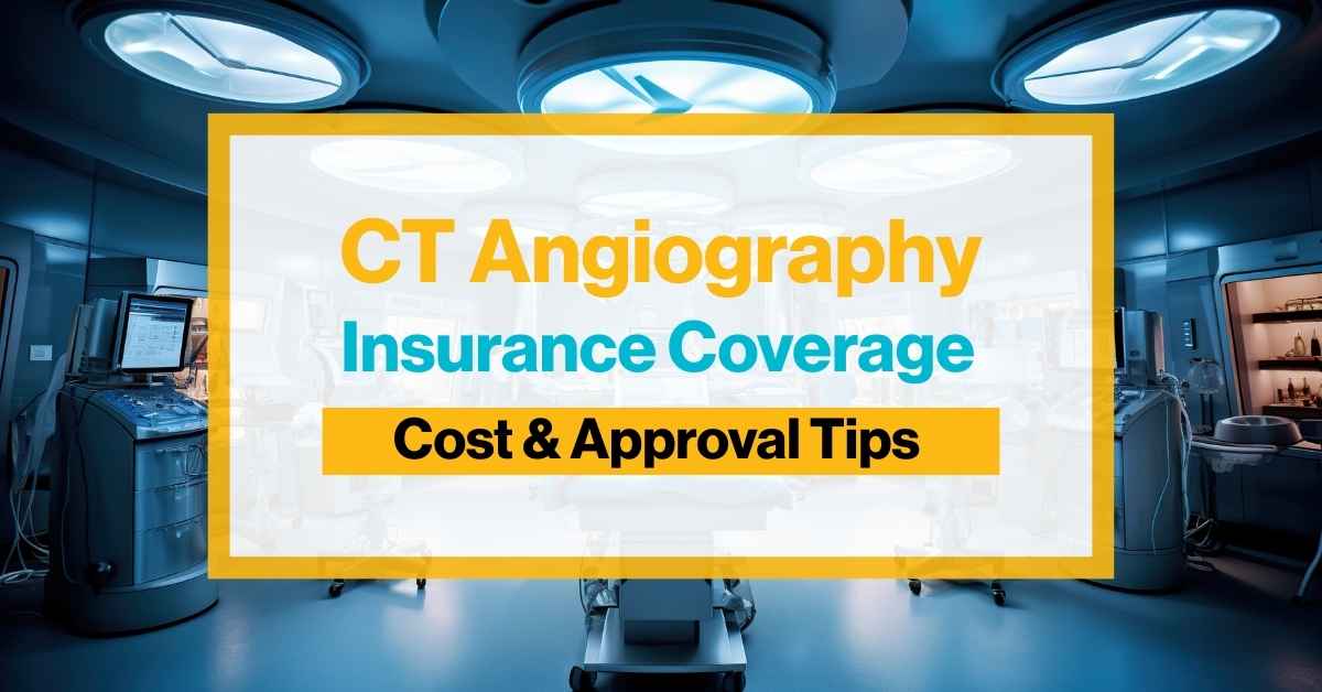 Doctor explaining CT-Angiography results to patient – insurance coverage guide