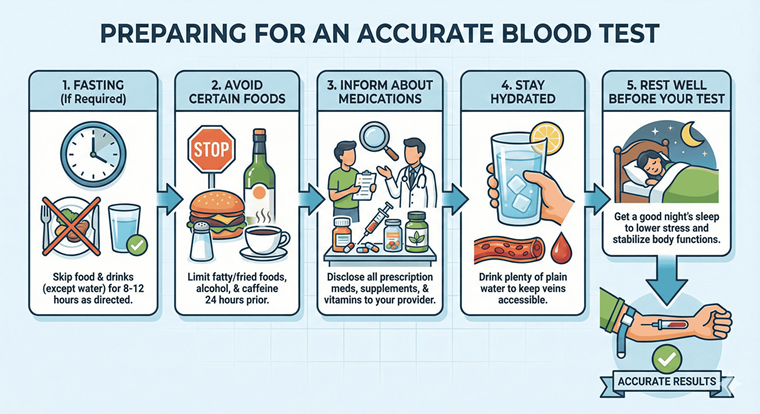 Guidelines for accurate blood test preparation. Blood Check Near Me